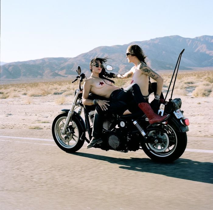 Girls on a motorcycle in Mecca