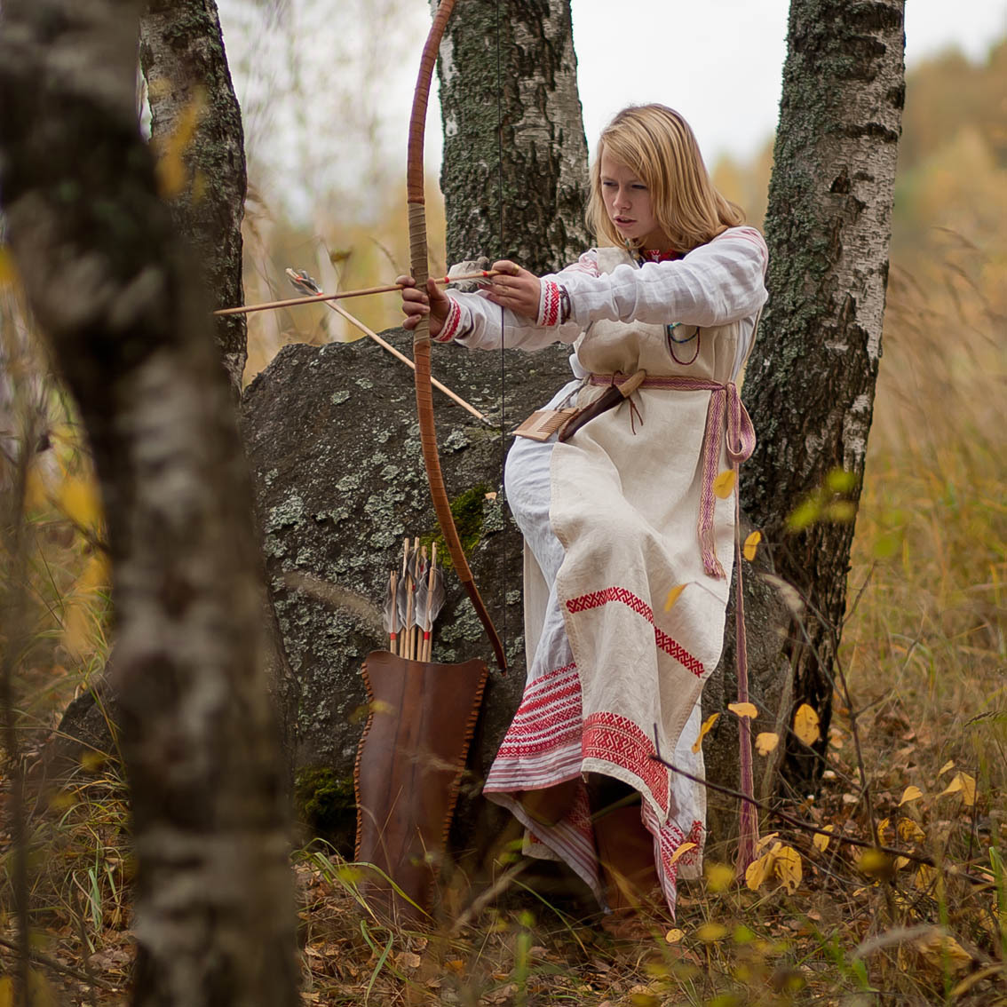 Sexy photo Girls in Slavic costumes in Mecca